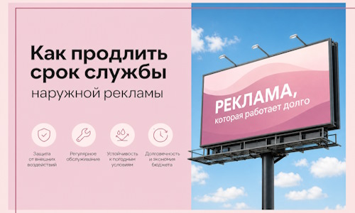 Как продлить срок службы наружной рекламы в  Красноуфимске