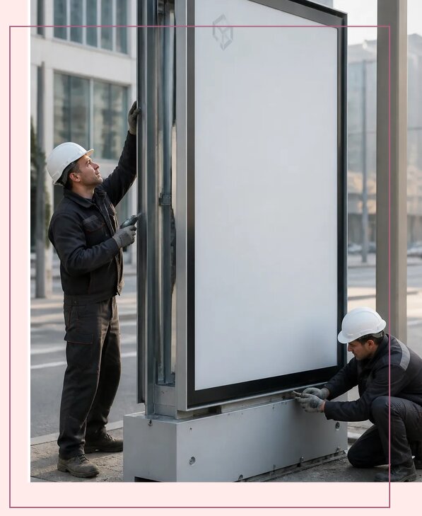 Изготовление и монтаж рекламных пилонов под ключ в Красноуфимске